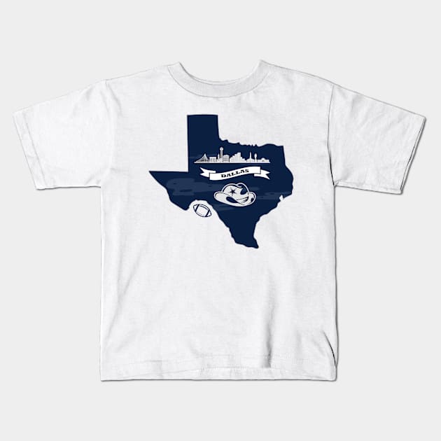 Dallas Cowboys Kids T-Shirt by cwijeta